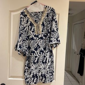 Lily Pulitzer navy and white dress